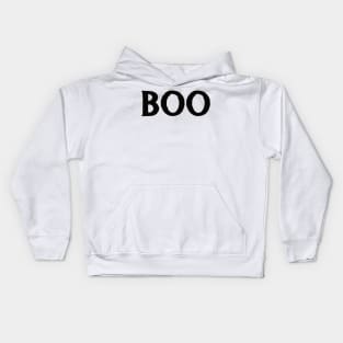 BOO Minimalist Scary Halloween Kids Hoodie